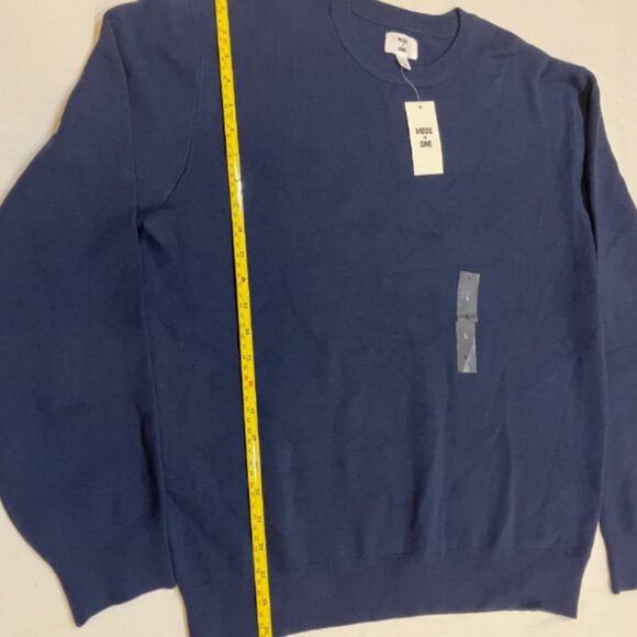 Mode of One Men's Regular-Fit Crewneck Sweater Caspian Waters Size L - Picture 7 of 8